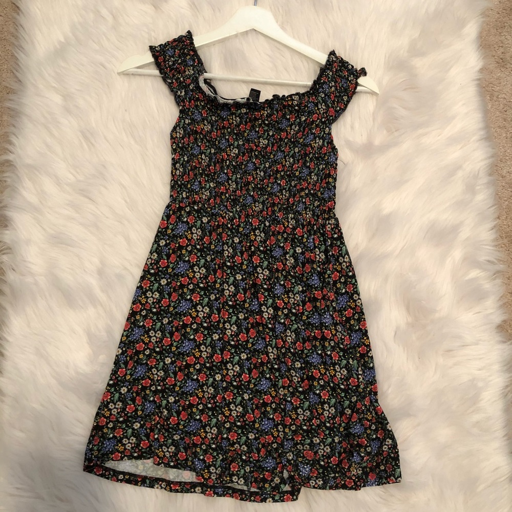 off-the-shoulder floral dress